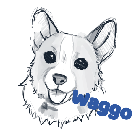 Waggo, un corgi sonriente